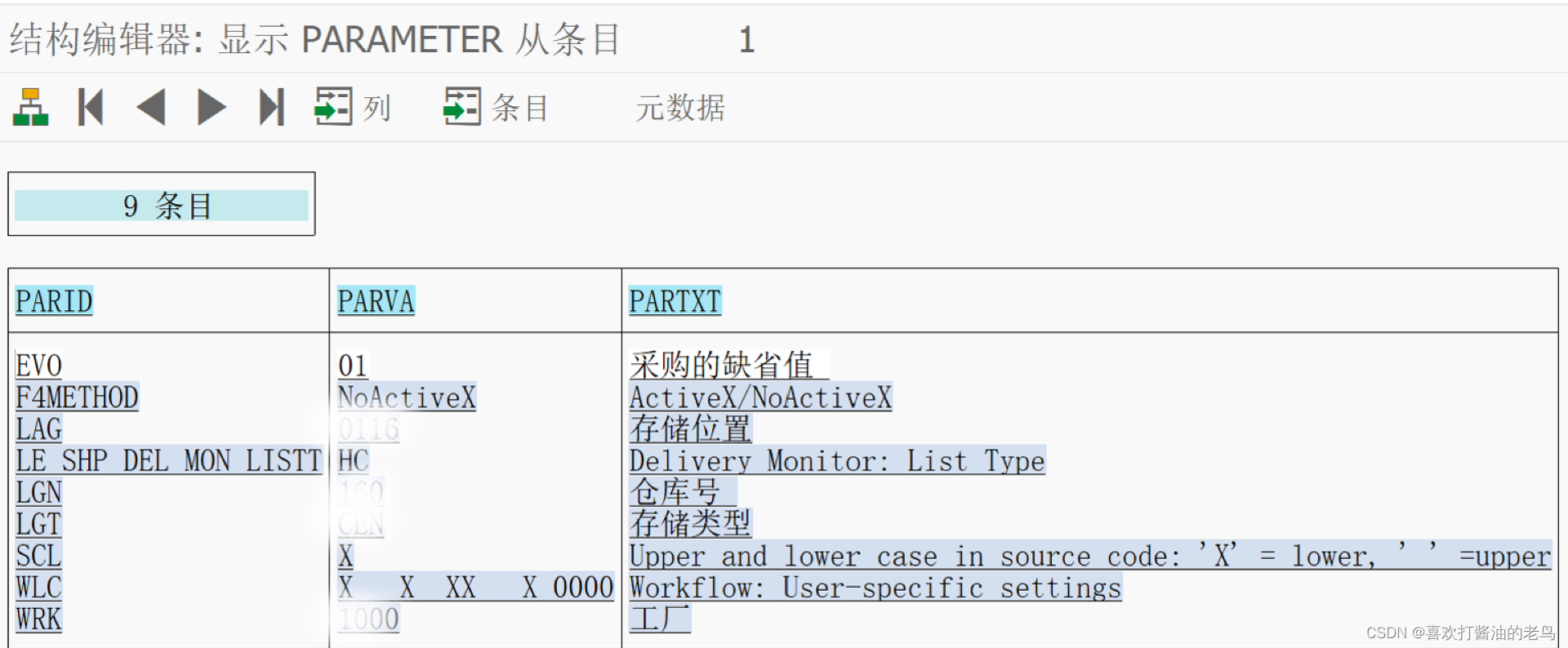 SAP ABAP获取SAP账号User Profile里的参数值_参数_07