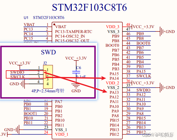 最小系统板STM32F103C8T6烧录程序指南_嵌入式硬件_03