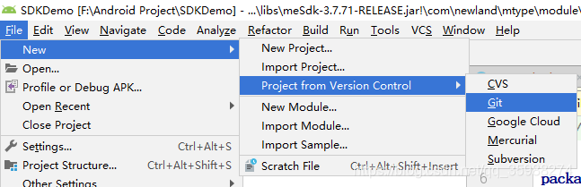 Android studio 新项目上传git android studio中git_Android_16