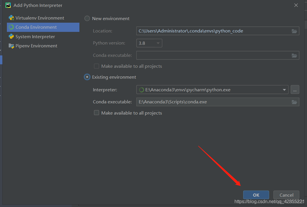 anaconda interpreter python 如何配置 anaconda配置到pycharm_anaconda_37