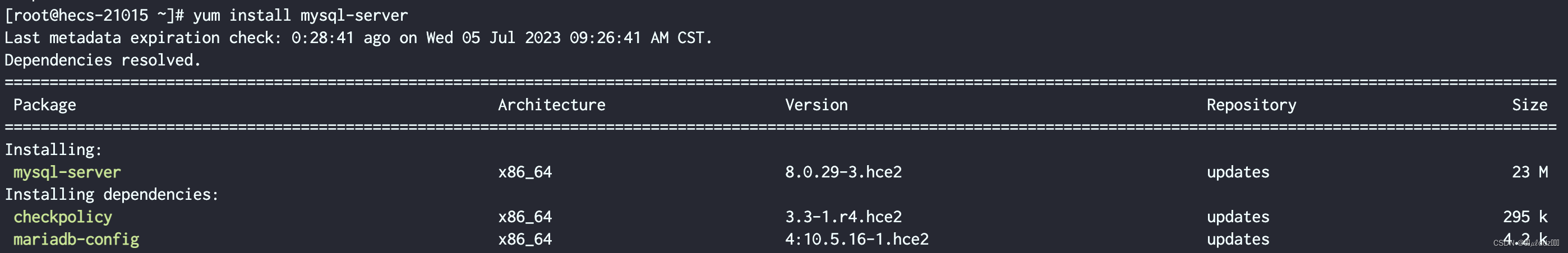 Huawei Cloud EulerOS 安装 MySQL8.0_配置文件_03