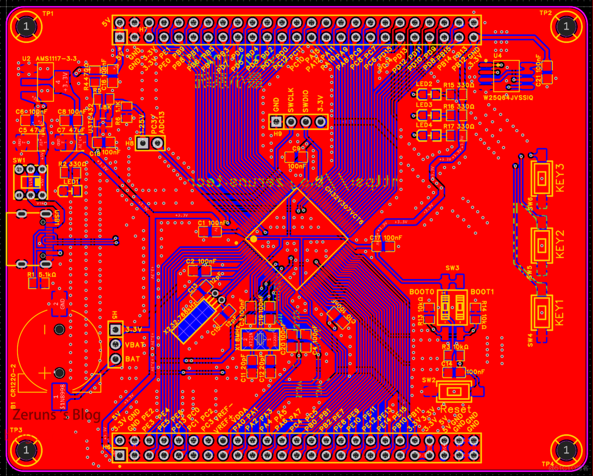 沁恒CH32V307VCT6最小系统板/开发板开源_开源_07