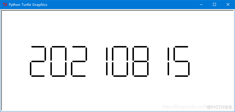 python数码管动态刷新 python绘制七段数码管_海龟绘图_02