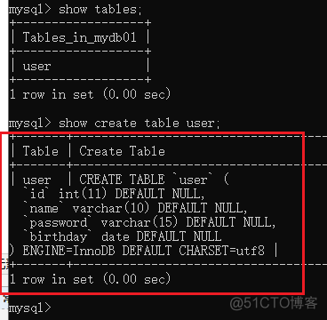 cmd命令创建连接MySQL数据库 cmd命令mysql如何创建数据库表_数据库服务器_08