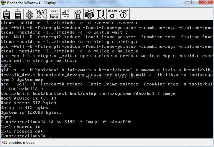 Windows下用Bochs编译运行Linux-0.11_操作系统_10