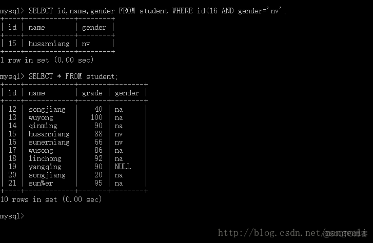 count mysql 多条件判断 多条件查询mysql_mysql and