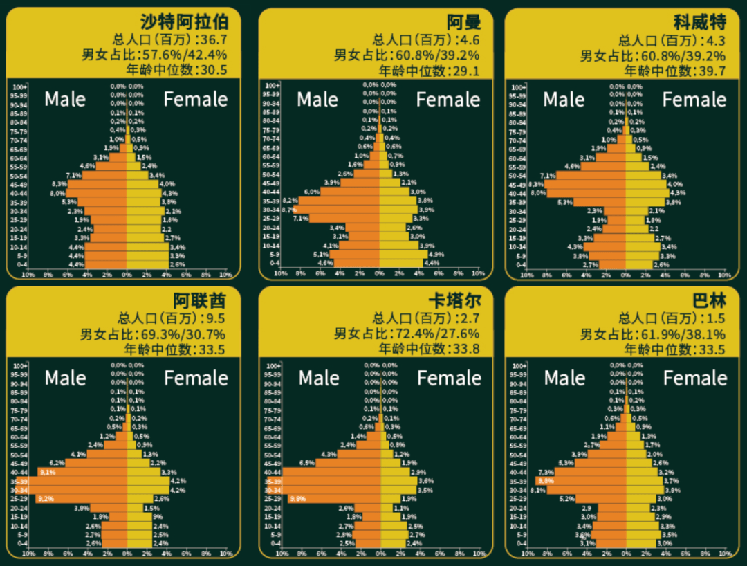 地区,包含约 23 个国家和地区,其中尤以沙特,阿联酋,卡塔尔,科威特