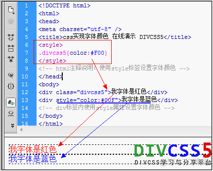 html5 字体类型 html字体代码_字体颜色_02