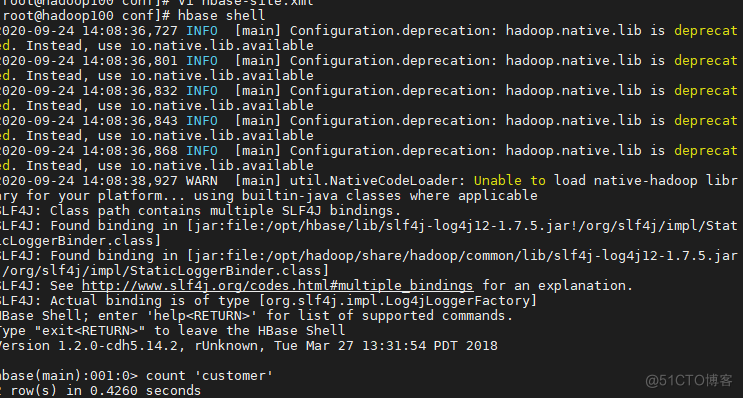 hbase 命令行远程连接 hbase开启命令_属性值