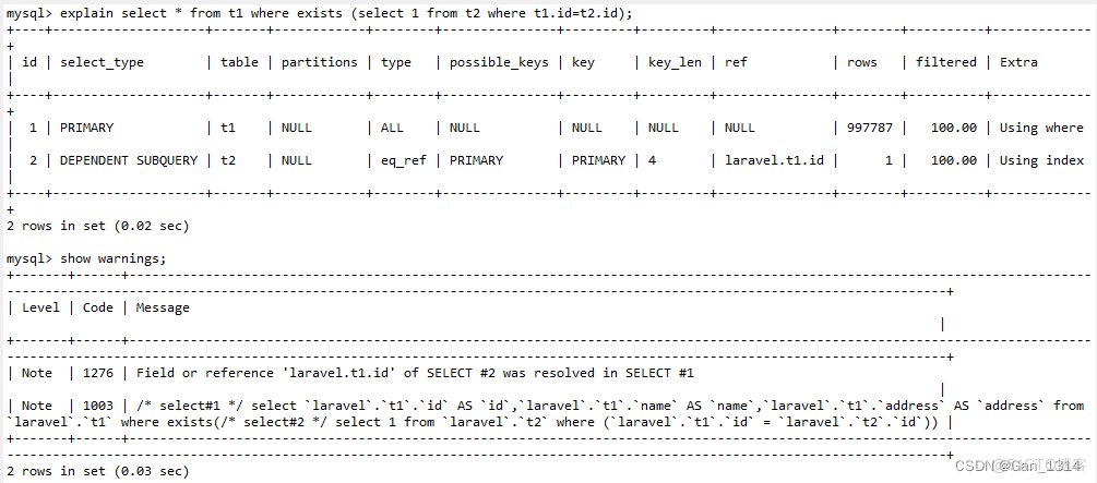 in mysql where 能用到索引么 mysql in会走索引吗_子查询_32