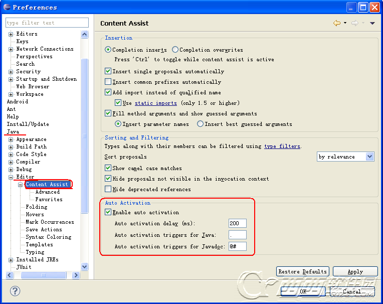 java 代码设置agent java设置代码提示_eclipse java提示_02