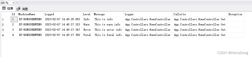 ASP.NET Core 3.1系列（32）——NLog日志写入SQL Server数据库_数据库_05