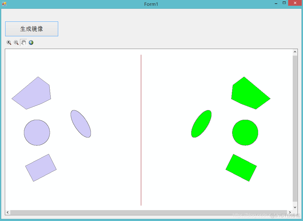 ArcEngine根据对称轴生成镜像实体_Linq