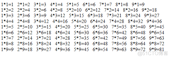 javascript花样式乘法口诀 javascript 乘法_i++_02