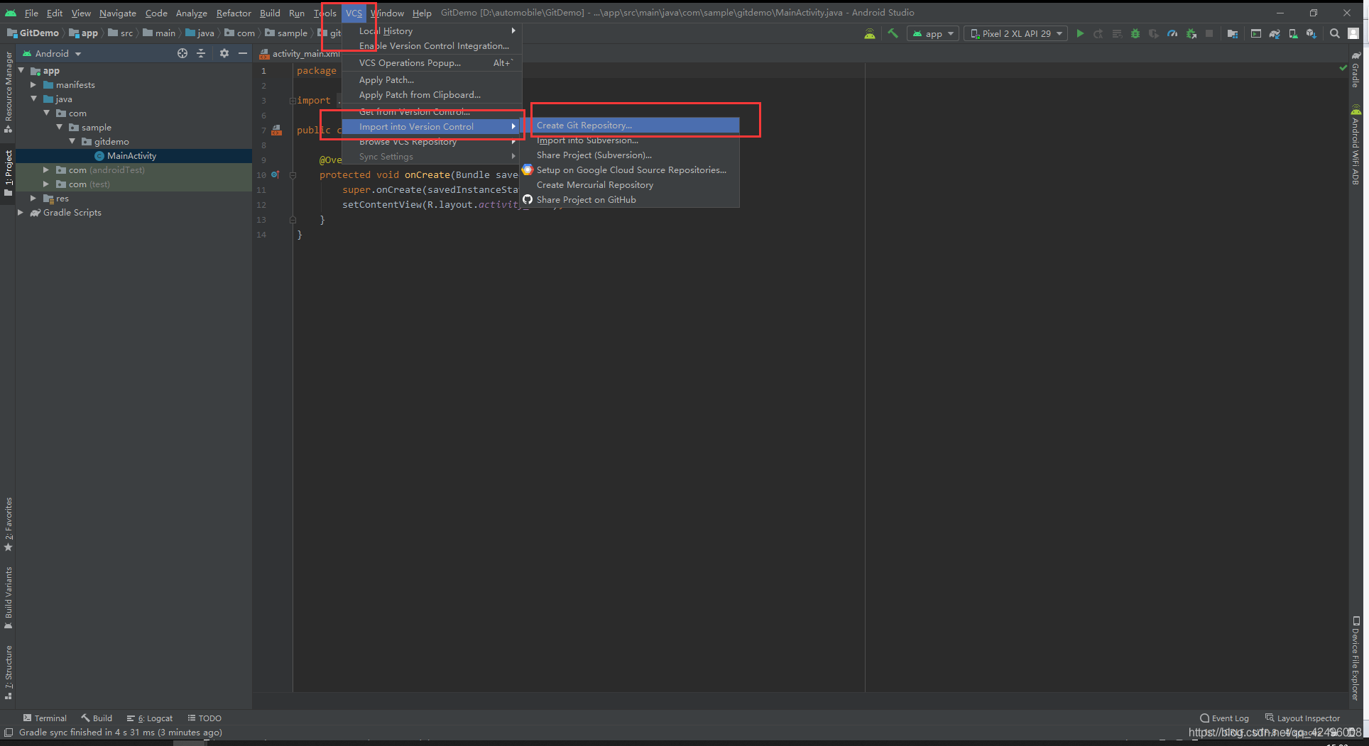 Android git studio 如何新建分支 android studio中git_android studio_04