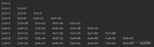 99乘法表的打印 python python打印99乘法表讲解_列表