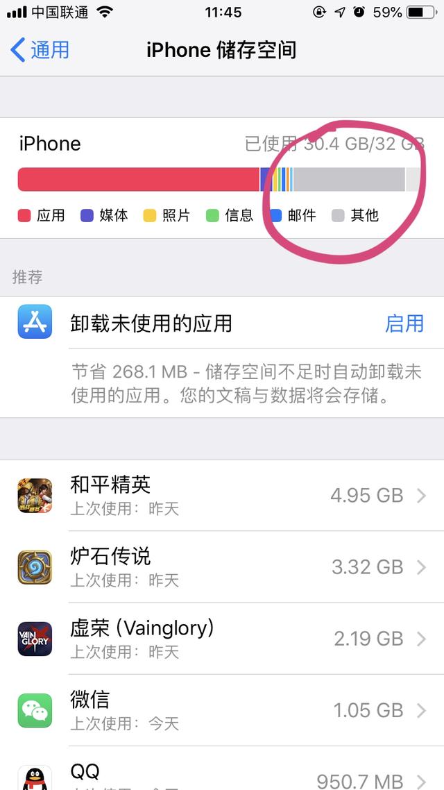 ios 存储空间 读取权限 iphone存储空间类别无法显示_缓存