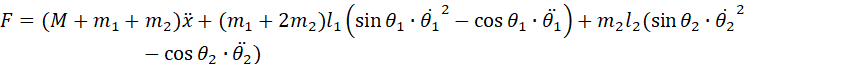 python仿真二级倒立摆 二级倒立摆建模方法_python仿真二级倒立摆_13