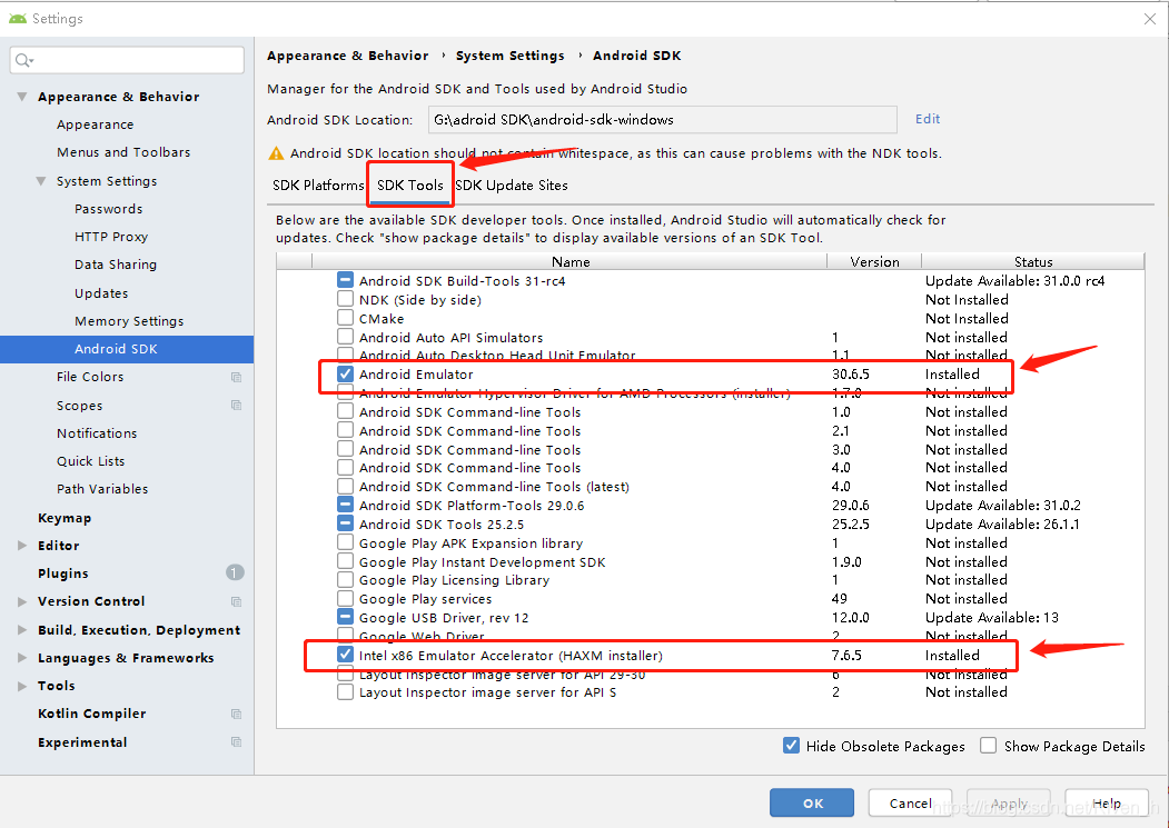 Android Studio 配置AVD android studio配置sdk_sdk_09