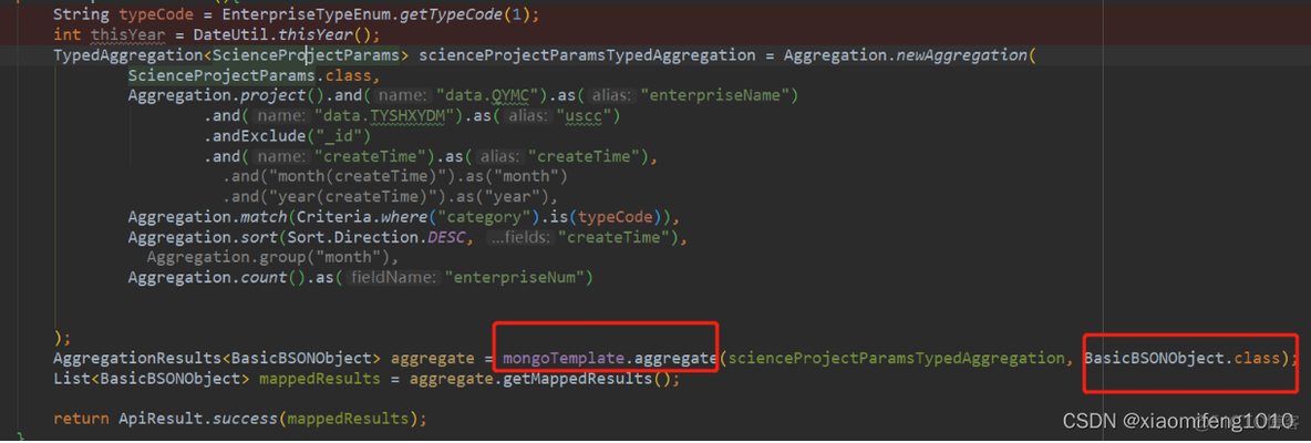 mongodb 分组聚合 Aggregation java mongotemplate聚合_mongodb