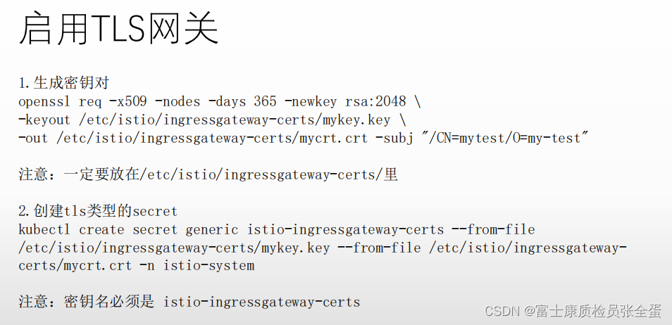 Istio网关Gateway 启用TLS_HTTPS