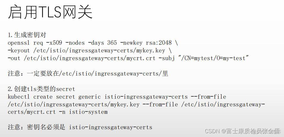 Istio网关Gateway 启用TLS_HTTPS