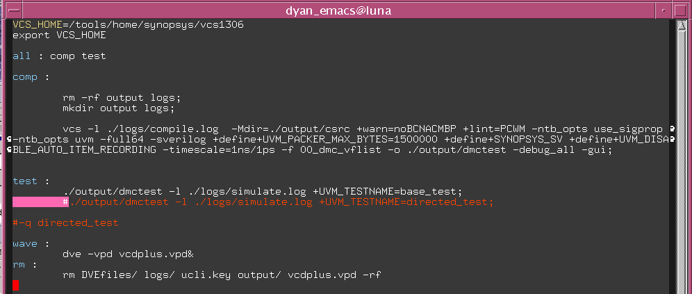 VCS编译systemverilog和UVM的命令记录_sed