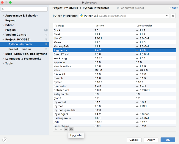 pycharm升级python版本 pycharm怎么升级python_Python_18