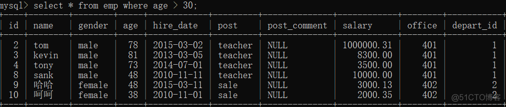 SQL查看表结构mysql sql查看表结构的关键字_数据_17