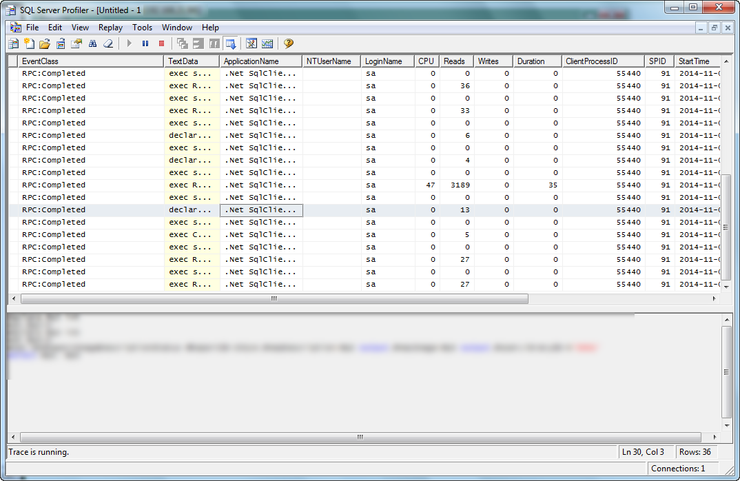 SQL Server profiler 事件选择器 sql server profiler如何使用_模版_05