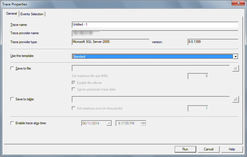 SQL Server profiler 事件选择器 sql server profiler如何使用_模版_02