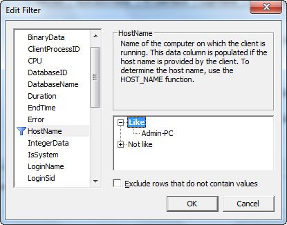 SQL Server profiler 事件选择器 sql server profiler如何使用_SQL_04