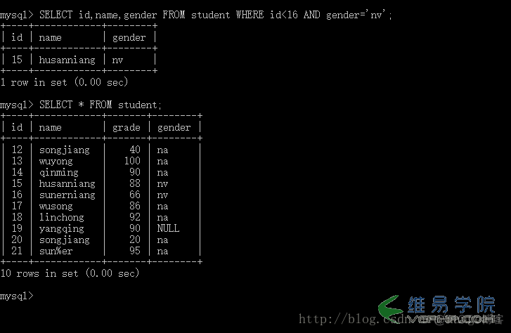 mysql 多个条件对应 mysql多个条件查询_分隔符