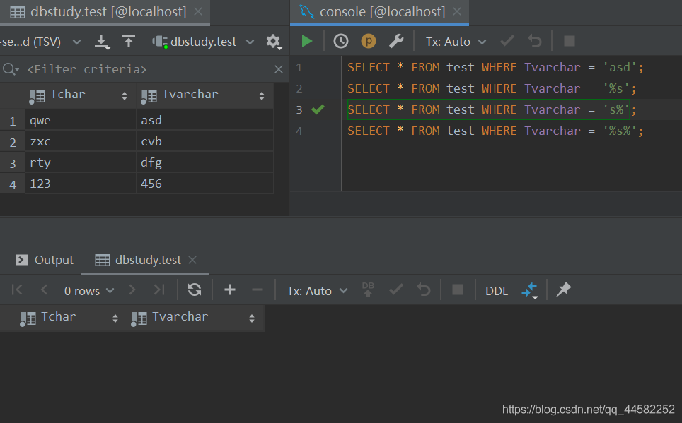 mysql 判断字符串长度 mysql判断字符串是否相等_测试数据_07