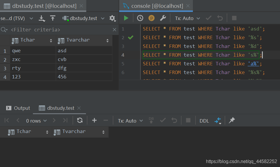 mysql 判断字符串长度 mysql判断字符串是否相等_测试数据_12