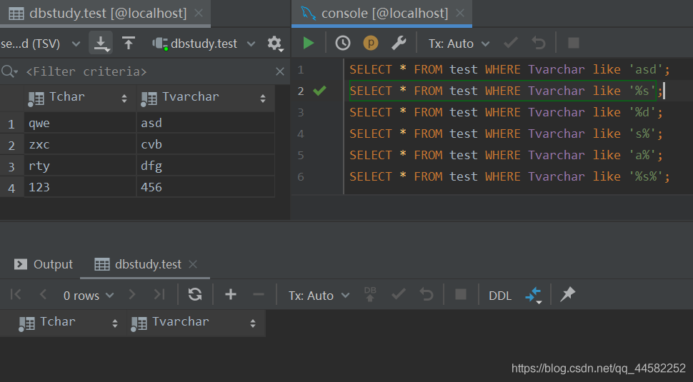 mysql 判断字符串长度 mysql判断字符串是否相等_测试数据_16