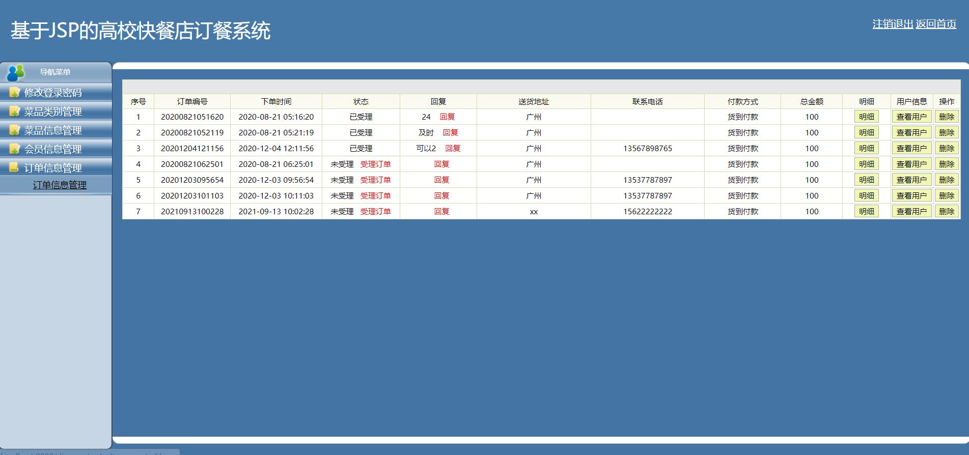 基于java的订餐管理系统 基于java语言的订餐系统_java_15