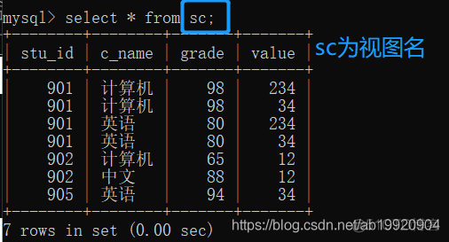 mysql视图操作 mysql使用视图_mysql_05