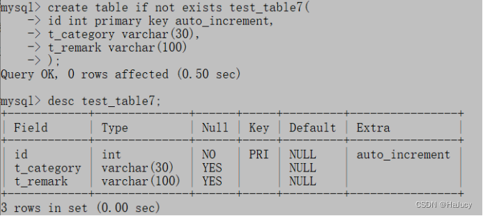 mysql创建表结构实验报告 mysql5.6创建表_字段_11