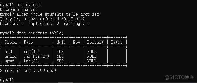 mysql的ddl语句 mysql ddl语句有哪些_表名_17