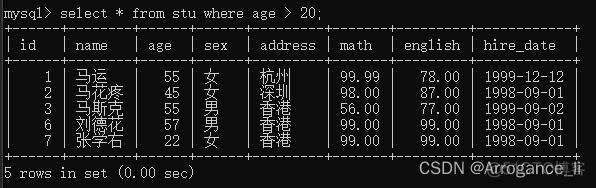 mysql创建一张学生表 mysql怎么创建一个学生表_表名_09