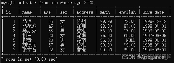 mysql创建一张学生表 mysql怎么创建一个学生表_字段_10