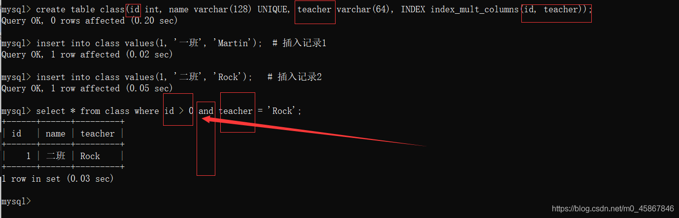 mysql 多个索引 mysql多个索引建表_mysql