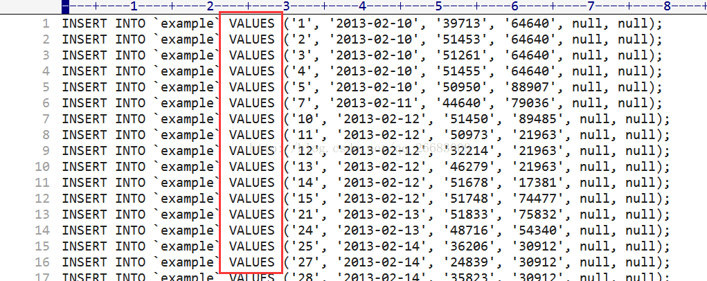 mysql values函数 mysql中values是什么意思_sql文件_07