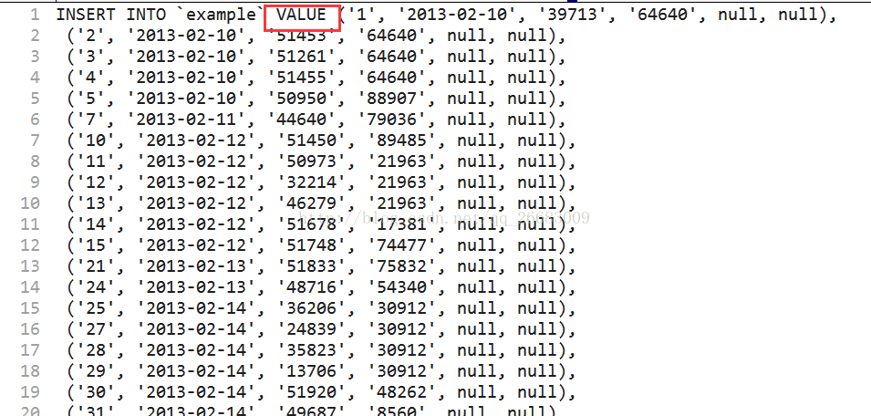 mysql values函数 mysql中values是什么意思_sql文件_14