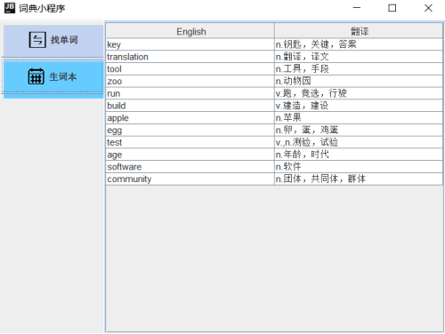 java编写英汉词典 java英汉词典完整程序_java编写英汉词典_02