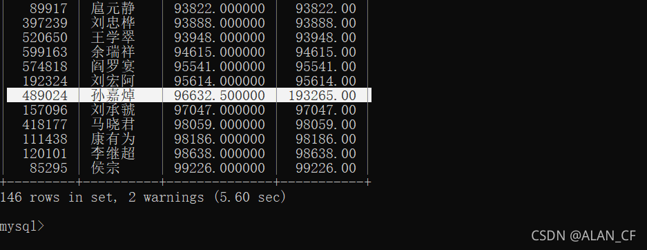 mysql数据库实训7 MySQL数据库实训查询_big data_20