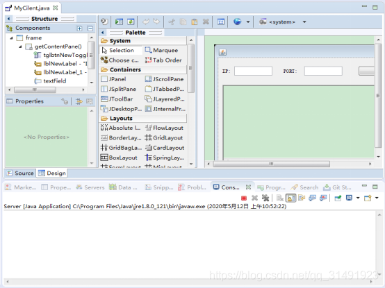 java 生成客户端 java写客户端界面_socket_03