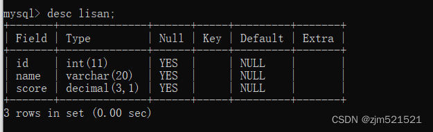 MySQL leading用法 mysql用法教程_表名_09